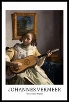 Plakat 40x60cm Design Guitar Player, Vermeer Vintage do Salonu