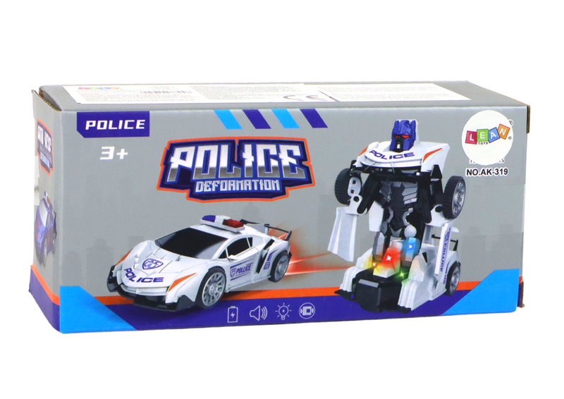 Samochód-Robot Policja Granatowy zdjęcie 4