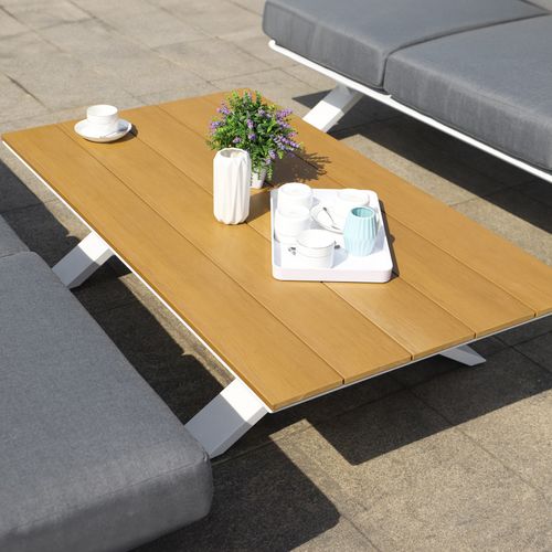 zestaw mebli ogrodowych narożnik sofa stolik komplet na ogród taras leżanka na Arena.pl