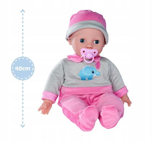 DUŻA INTERAKTYWNA LALKA LAURA MIĘKKA GAWORZĄCA MÓWI PŁACZE BUTELKA SMOCZEK na Arena.pl