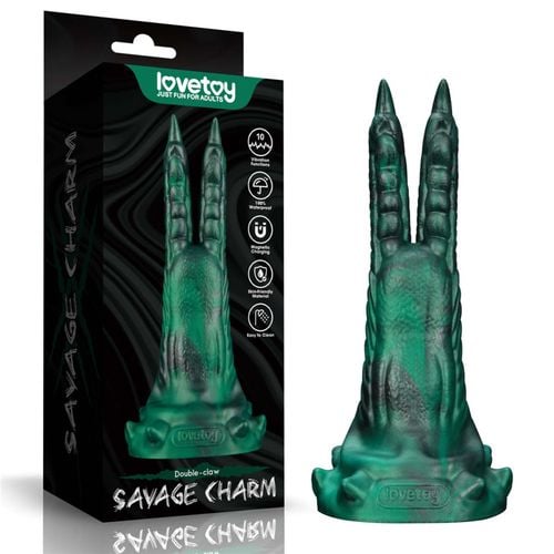 savage charm double-claw vibrating silicone dildo na Arena.pl