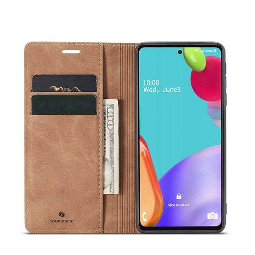 Spacecase Wallet Galaxy A52 5G Light Brown na Arena.pl