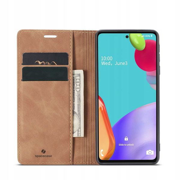 Spacecase Wallet Galaxy A52 5G Light Brown zdjęcie 14
