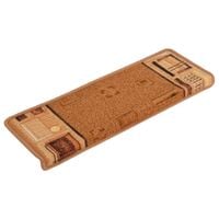 Samoprzylepne nakładki na schody, 15 szt., 65x25 cm, beżowe