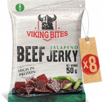 Suszona Wołowina VIKING BITES Beef Jerky JALAPENO 400g (8 x 50 g)