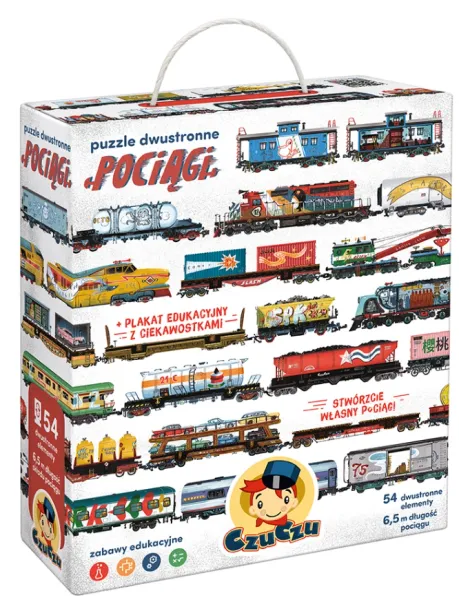 CzuCzu Puzzle dwustronne Pociągi zdjęcie 1