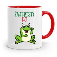 Dla Dja Muzyka Kubek Czerwony Żajebisty Dj Prezent Z Nadrukiem Ze Zdjęciem
