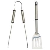 Akcesoria sztućce do grilla szczypce łopatka zestaw 2 szt IKEA GRILLTIDER