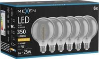MEXEN VINTIS 6X ŻARÓWKA FILAMENT SPIRALA LED E27 G95 6W 2200K 350 LM SMOKE