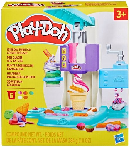 CIASTOLINA Play-Doh Lodziarnia Tęczowe ZAKRĘCONE LODY Zestaw Hasbro G0028 na Arena.pl