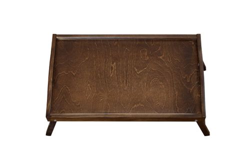 Taca, stolik śniadaniowy - ciemnobrązowy na Arena.pl