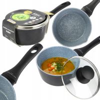 RONDEL GARNEK GRANITOWY UNIWERSALNY 1,3L INDUKCJA GAZ ALUMINIUM GOTOWANIE