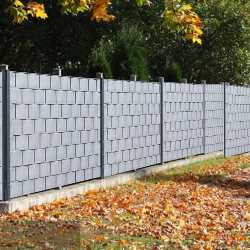 TAŚMA OGRODZENIOWA JASNOSZARA 19x35m OSŁONA NA OGRODZENIE PANELOWE PŁOT +UV na Arena.pl