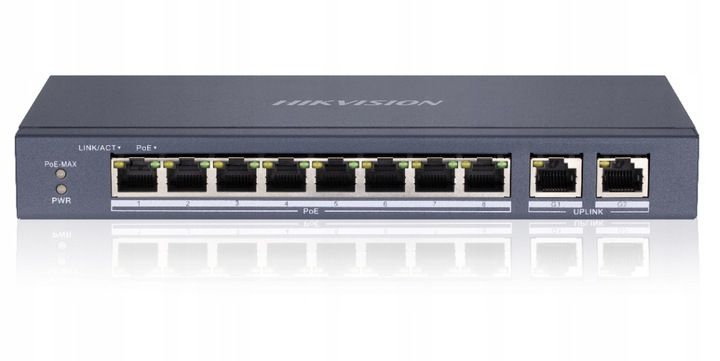 SWITCH HIKVISION DS-3E0310P-E/M 10 PORTÓW NIEBIESKI zdjęcie 4