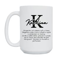 KUBEK Z IMIENIEM "KAROLINA" Wzór - Duży 450 ml