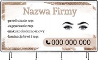 BANER REKLAMOWY 130x80cm duży wybór PROJEKT GRATIS STYLIZACJA RZĘS BRWI