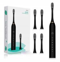 3 KOLORY SZCZOTECZKA SONICZNA DO ZĘBÓW ELEKTRYCZNA + 3 KOŃCÓWKI + ŁADO