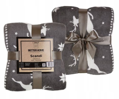 MIĘKKI KOC ŚWIĄTECZNY W KRATĘ NA ŁÓŻKO NARZUTA PLED MIKROFIBRA RÓŻNE WZORY na Arena.pl