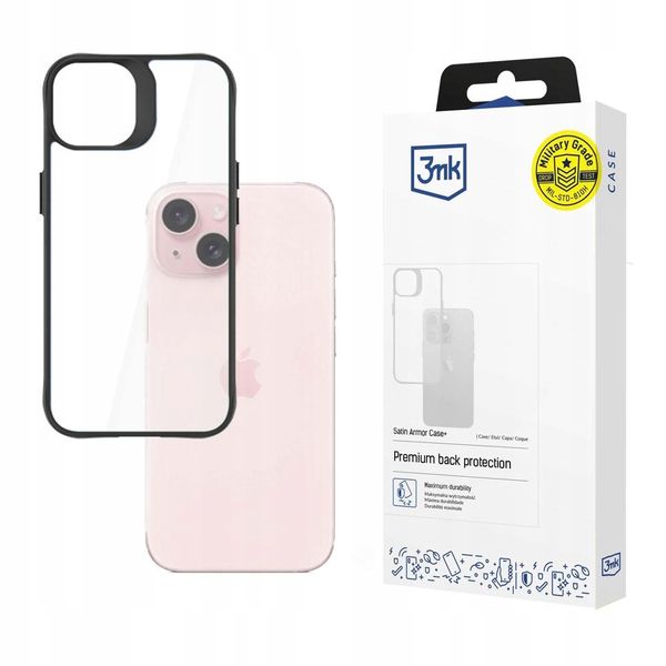 Satynowe etui na Apple iPhone 15 Plus - 3mk Satin Armor Case+ zdjęcie 1