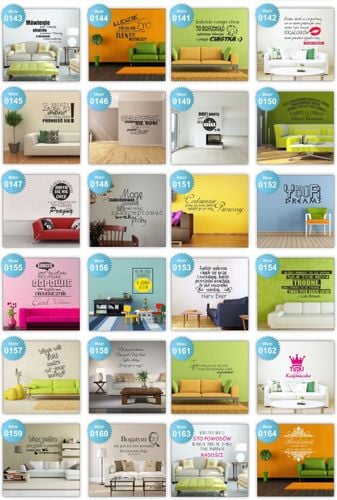 Napisy SAMOPRZYLEPNE cytaty NAKLEJKI na ścianę na Arena.pl