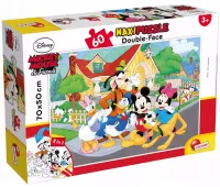 Puzzle dwustronne maxi 60 elementów. Myszka Miki