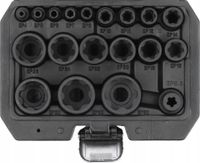 YATO ZESTAW NASADEK ZEWNĘTRZNYCH TORX PLUS 1/4 3/8 1/2'' 19el. YT-05197