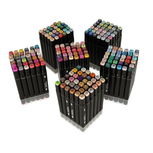 Markery dwustronne alkoholowe w etui 204 + podstawka na Arena.pl