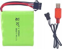7.4V 1000mAh akumulator SM-4P z ładowarką USB do DE36W DE65 RC