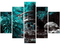 OBRAZ SECRET GARDEN MOST OGRÓD JAPONIA KOLORY