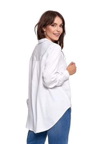 ELEGANCKA KOSZULA DAMSKA OVERSIZE WYDŁUŻONY TYŁ MODNA BLUZKA MORAJ na Arena.pl