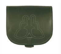 Torba skórzana mała zielona M4DW-44 Garbacz myśliwska