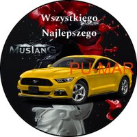 Opłatek na tort Mustang Ford Auto Samochód Logo Fura