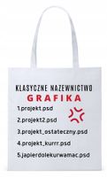 Dla Grafika Na Prezent Torba Eco Biała Shopper Z Nadrukiem Ze Zdjęciem