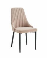 Krzesło tapicerowane nowoczesne do jadalni salonu welurowe Eva2 taupe