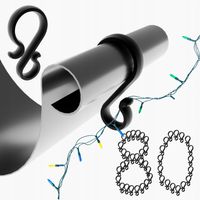 80x UCHWYTÓW NA RYNNĘ DO LAMPEK ŚWIĄTECZNYCH SOPLI DEKORACJI LAMP ŚWIATEŁEK