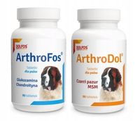 DOLFOS ARTHROFOS ARTHRODOL komplet po 90 tabletek zdrowe stawy Twojego psa