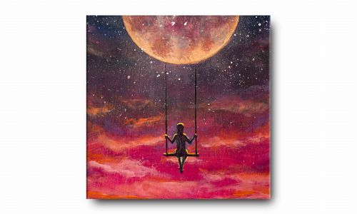 OBRAZ NA PŁÓTNIE 032 Huśtawka 70x70cm na Arena.pl