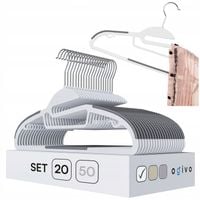 WIESZAKI NA UBRANIA PLASTIKOWE ANTYPOŚLIZGOWE WIESZAKI DO SZAF X20