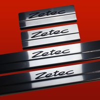 Listwa progowa FORD FOCUS MK2 ZETEC Stal nierdzewna 304 połysk z czarnymi