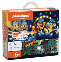 MARIOINEX MINI WAFFLE CITY KLOCKI KONSTRUKCYJNE 148 EL. NAPAD NA BANK 6+