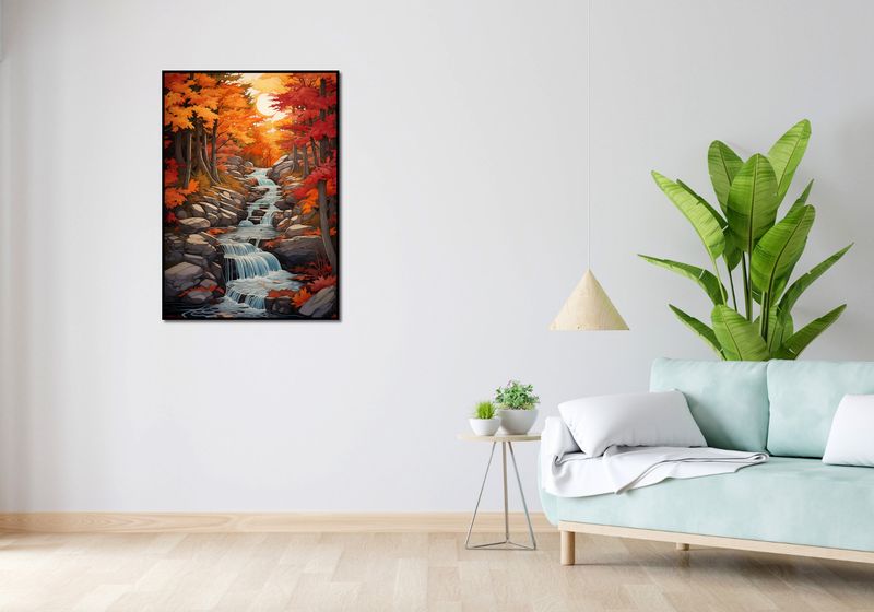 Plakat 67,5x95cm Jesienne Wodospady zdjęcie 4