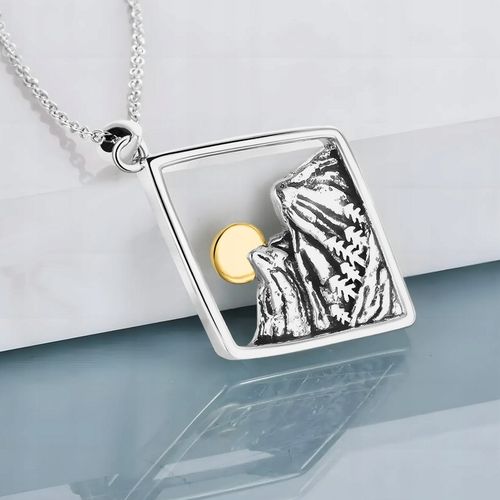 Srebrny Naszyjnik 925 z Górami Tatrami Polskie Góry Tatry Drzewa Słońce na Arena.pl