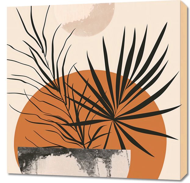 Obraz 70x70cm Palmowy Zachód zdjęcie 1