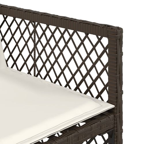 15-cz. zestaw mebli ogrodowych z poduszkami, brązowy, rattan PE na Arena.pl