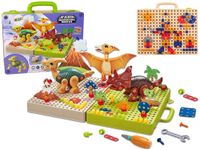 KLOCKI  DINOZAURY  ZESTAW Z ŚRUBOKRĘTEM