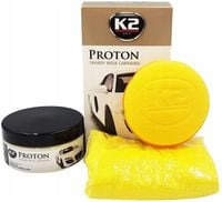 Twardy Wosk Carnauba K2 PROTON do Ochrony Lakieru z Mikrofibrą i Aplikator
