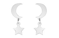 SREBRNE KOLCZYKI CELEBRYTKI KSIĘŻYC GWIAZDA SREBRO 925