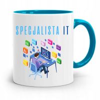 Kubek Błękitny Informatyka Specjalista It Prezent Z Nadrukiem Ze Zdjęciem