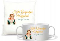 Zestaw PODUSZKA + KUBEK koło gospodyń wiejskich TWOJA NAZWA LOGO KGW