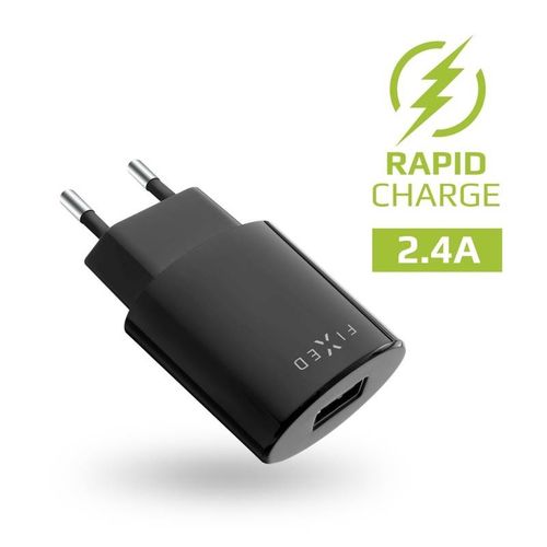 Ładowarka do sieci FIXED 1x USB, 2,4A + Lightning kabel (FIXC-UL-WH) Biała na Arena.pl
